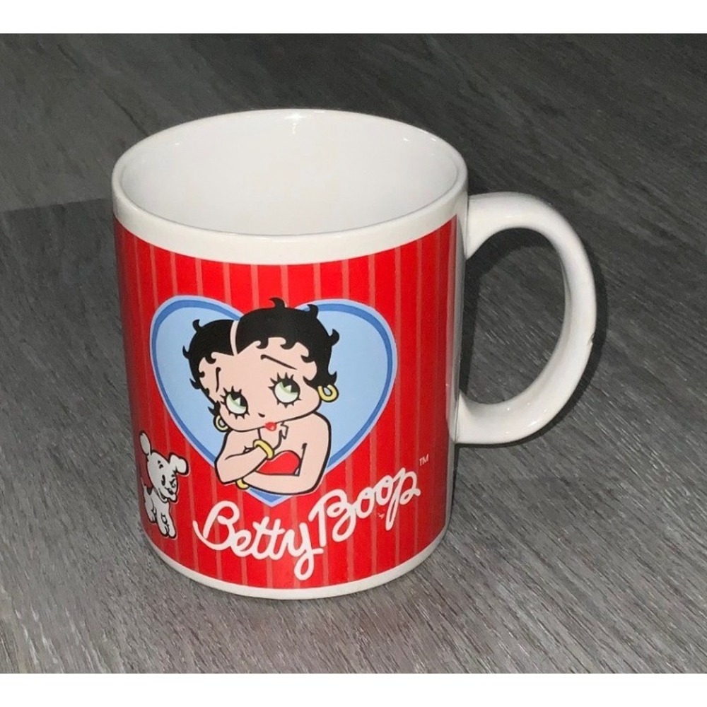 Betty Boop Red "Coffee with a Friend" Coffee Mug Puppy 2005 King Features